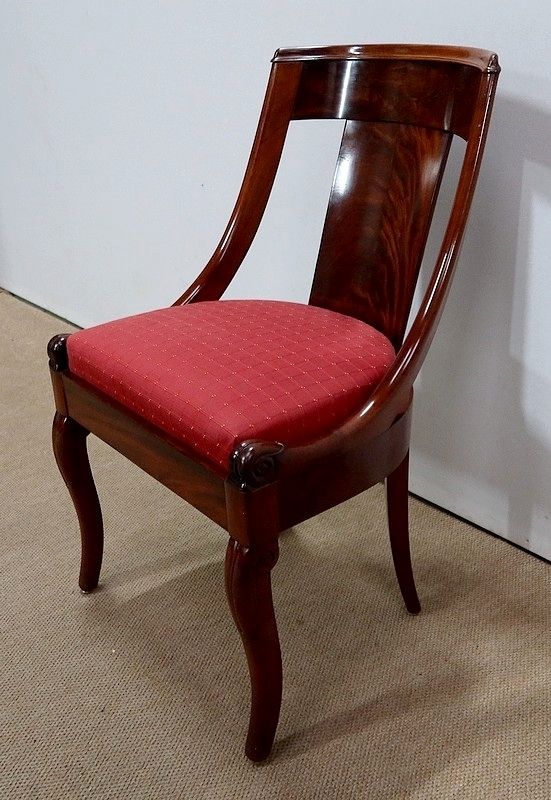 photo buy Four Mahogany Chairs, Restoration Period  1st Part Of The 19th Century