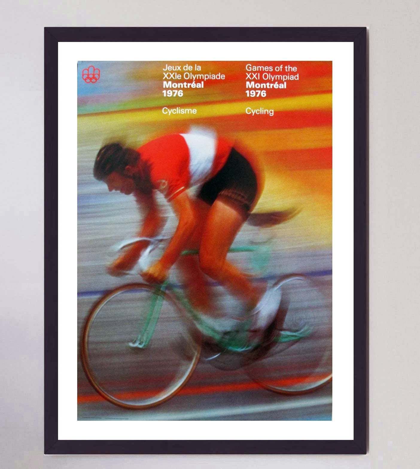 1976 Montreal Olympic Games   Cycling Original Vintage Poster photo furniture