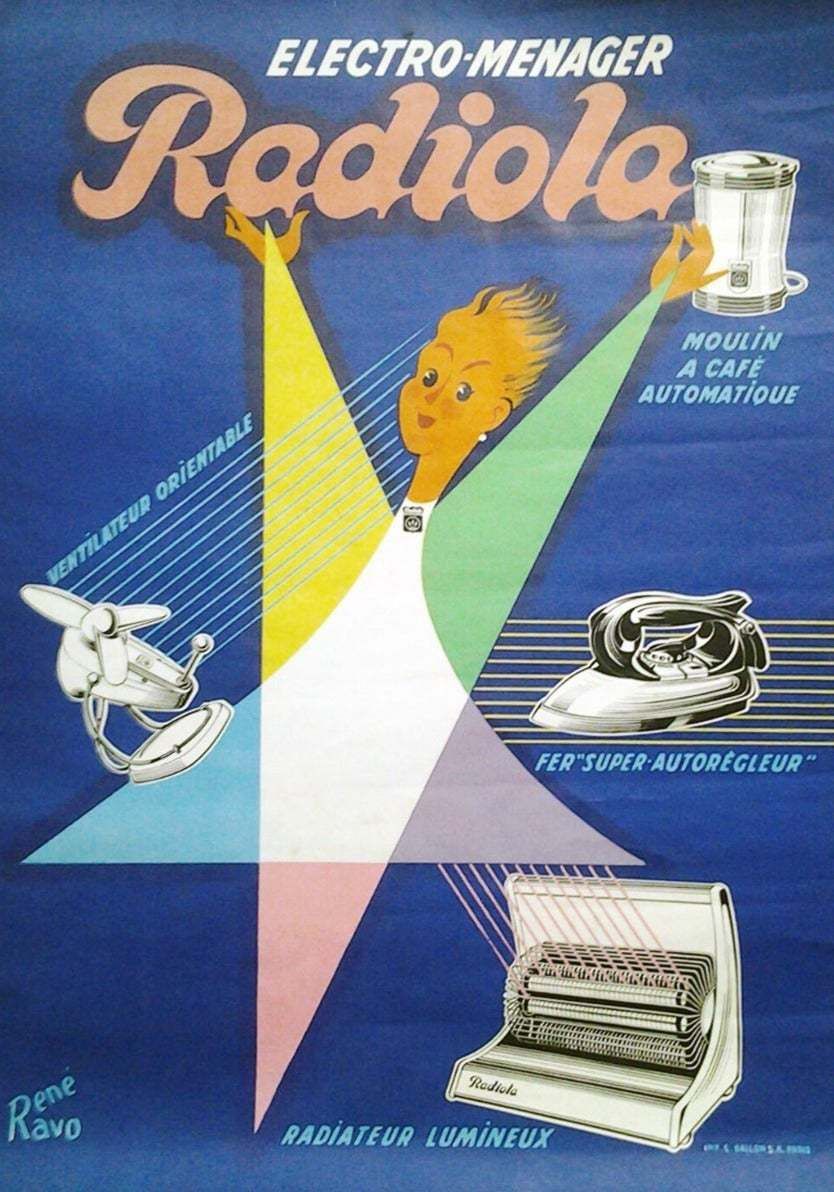 Radiola   Electro Menager Original Vintage Poster