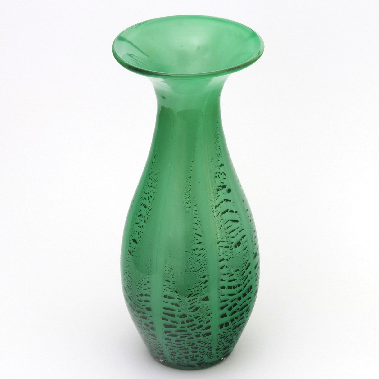 Tall Art Deco Wmf Ikora Green Skittle Glass Vase By Karl Wiedmann C1930s photo vinterior