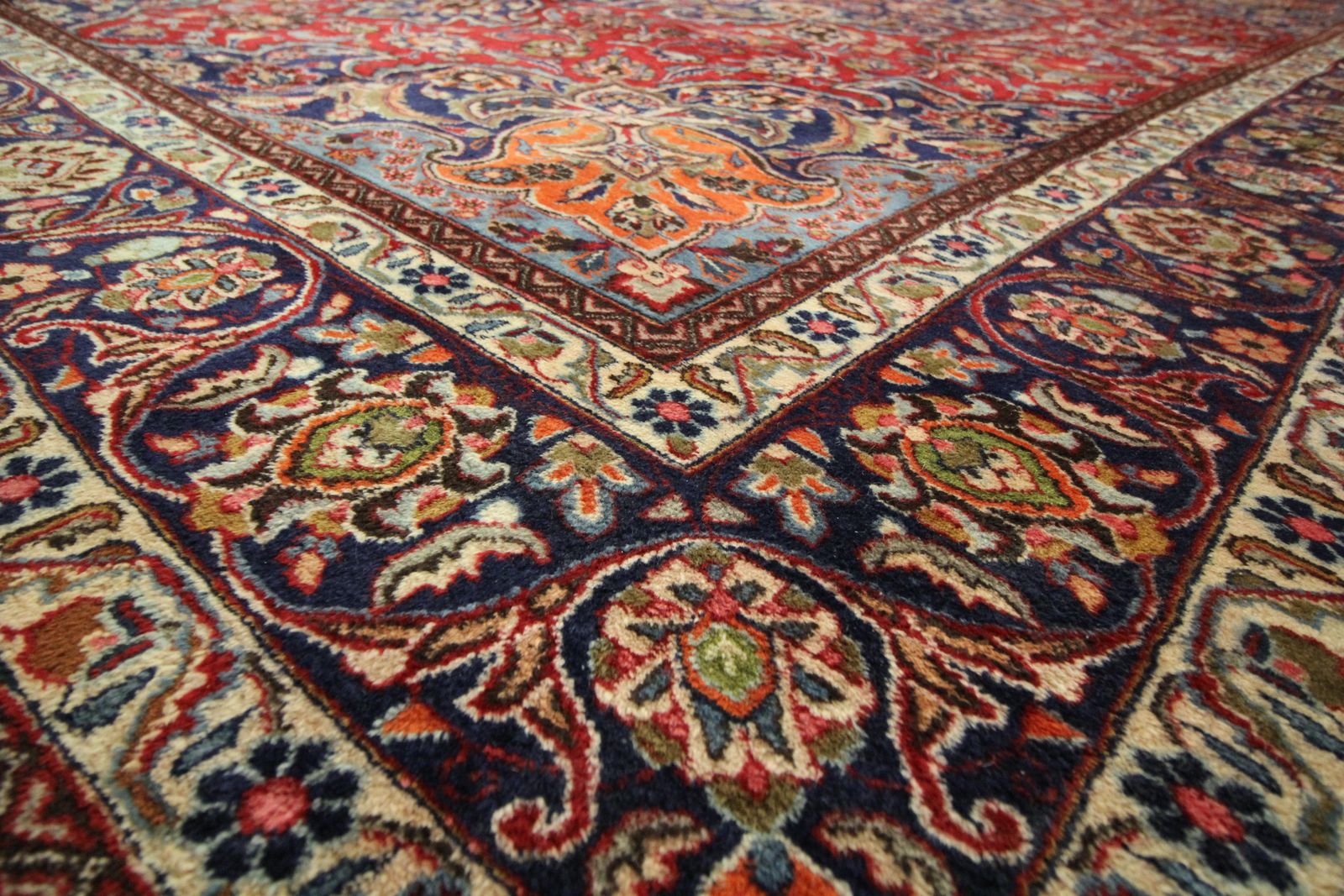 Large Red Living Room Rug Traditional Handmade Oriental Wool Area Rug photo Textiles