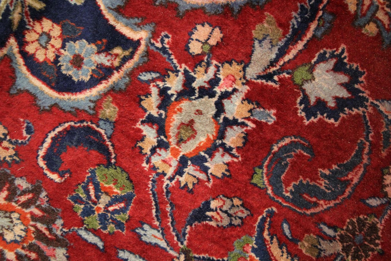 Large Red Living Room Rug Traditional Handmade Oriental Wool Area Rug photo vintage