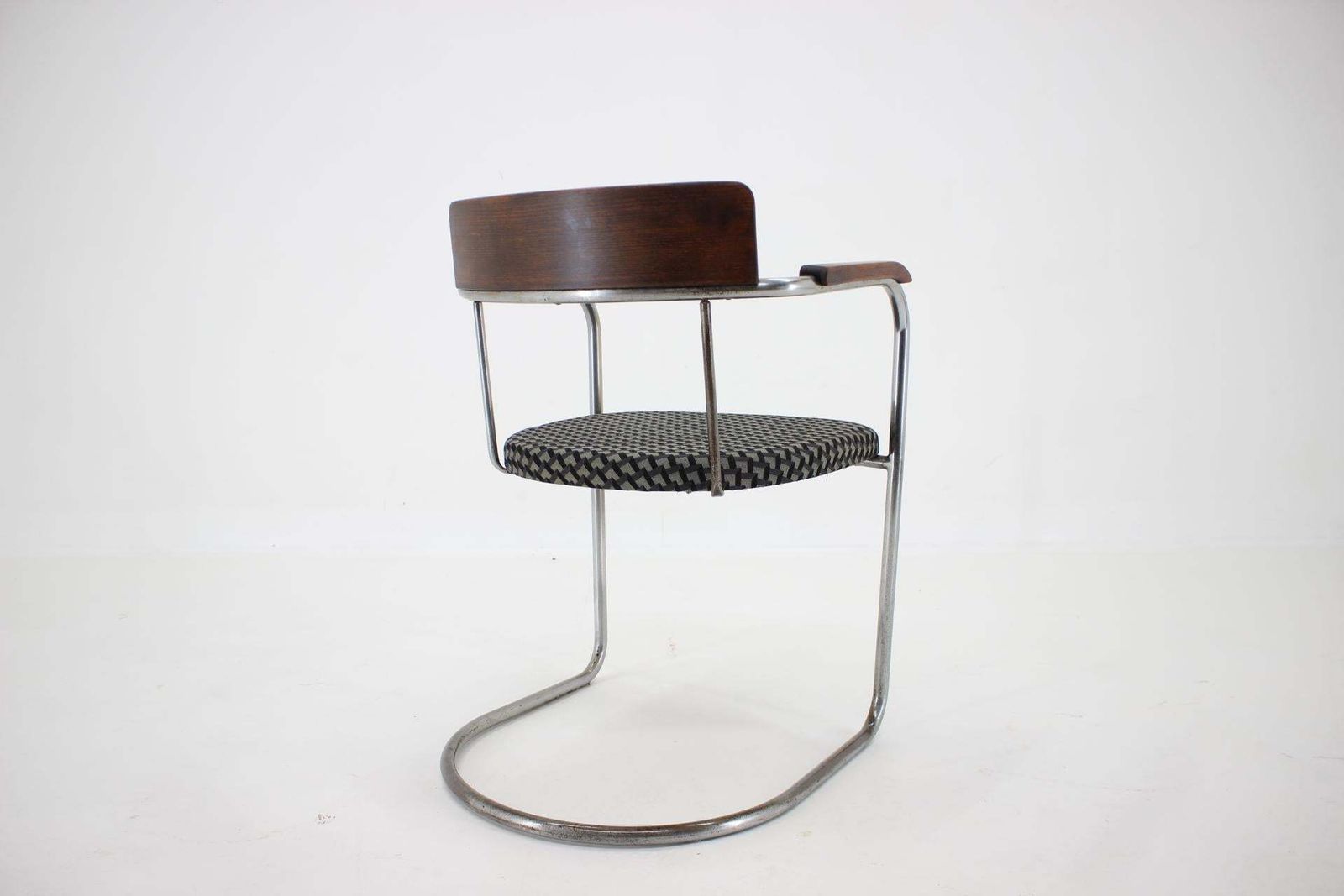 Bauhaus Tubular Steel Chrome Desk Chair 1930s / Czechoslovakia photo Furniture