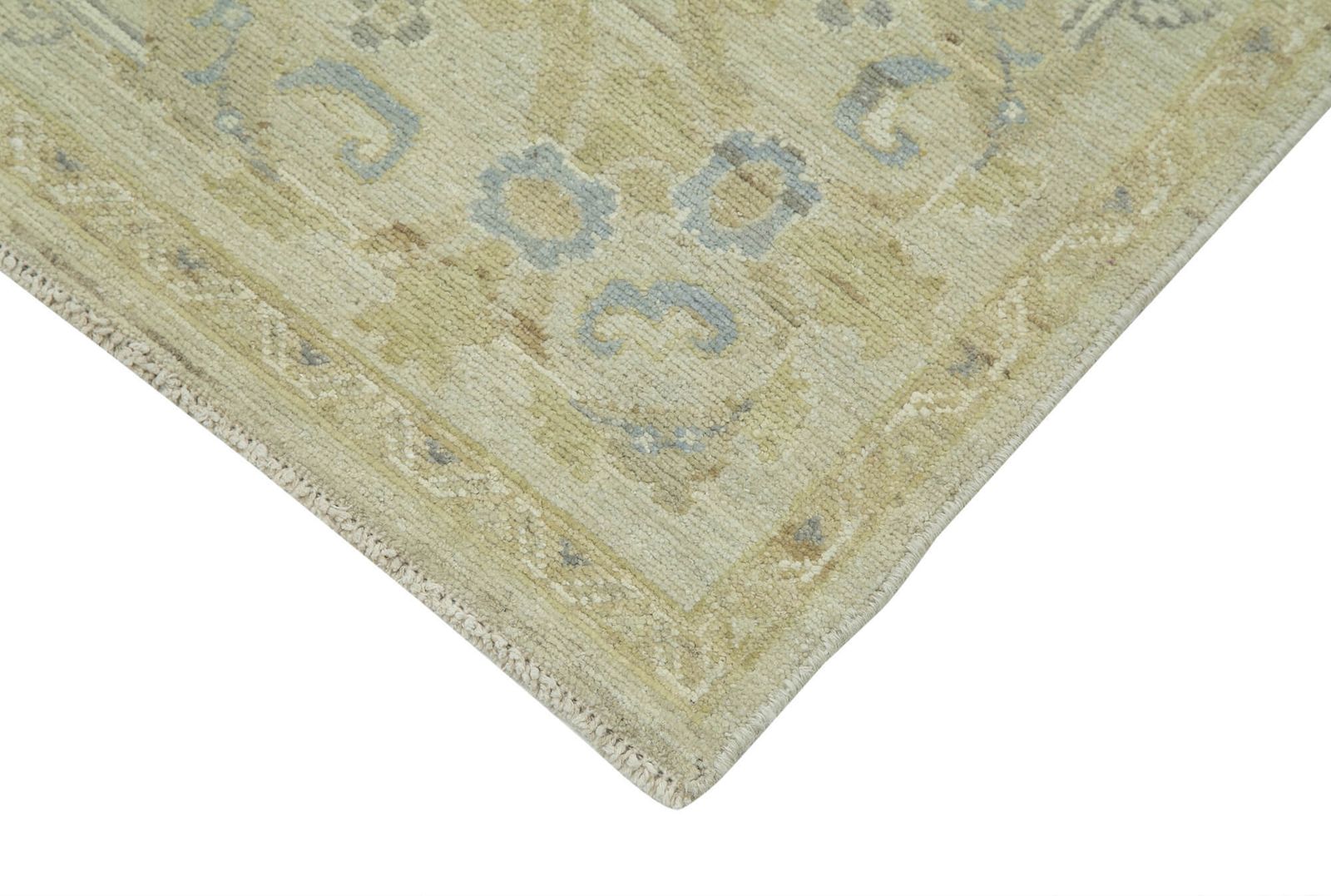 Oriental Hand Knotted 1970s 275 Cm X 353 Cm Beige Wool Oushak Area Rug photo Textiles