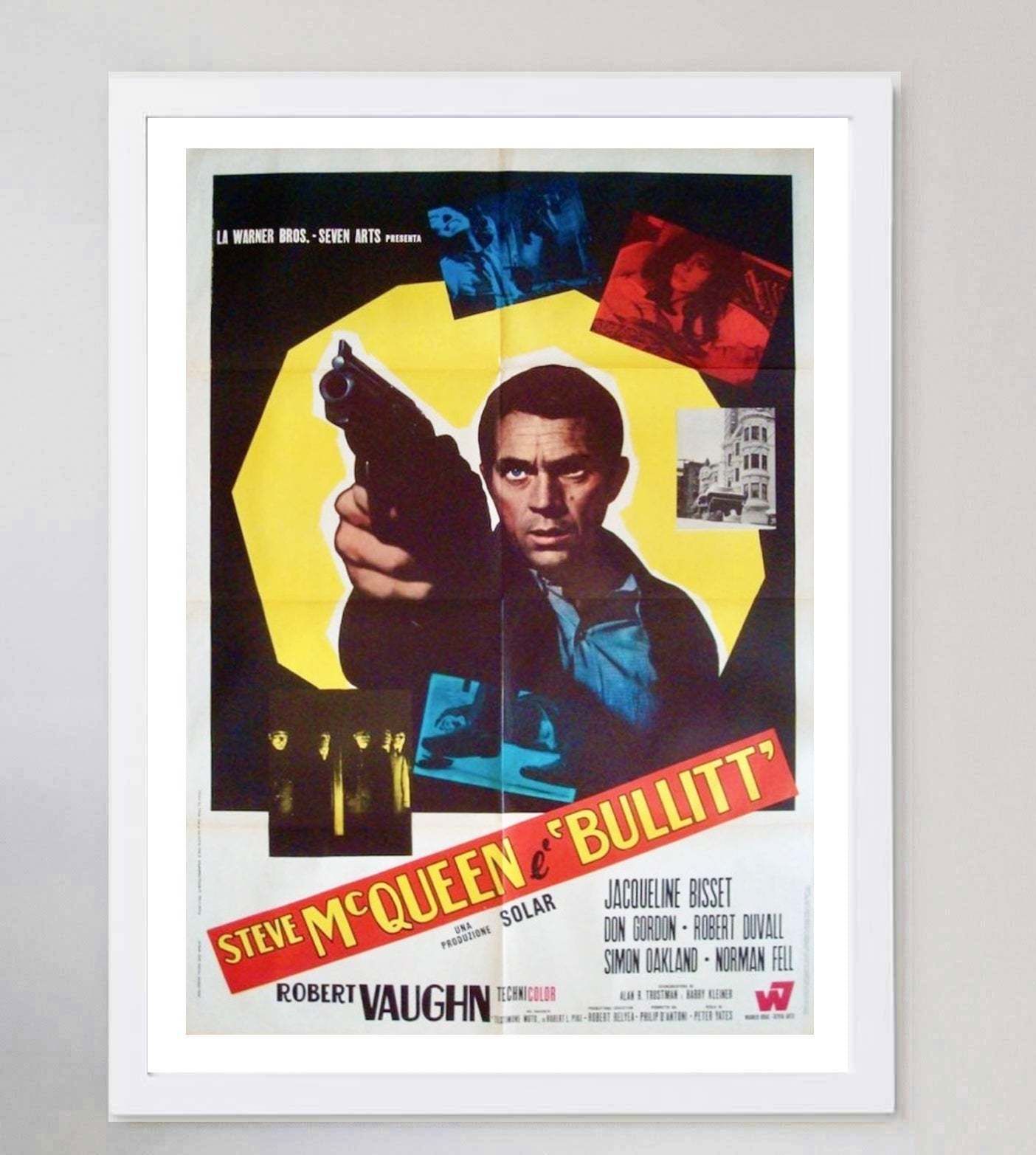 Bullitt (Italian) Original Vintage Poster photo for sale