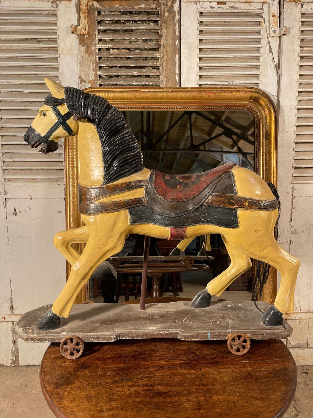 Early Antique German Childs Play Horse Circa 1830 photo Home Decor