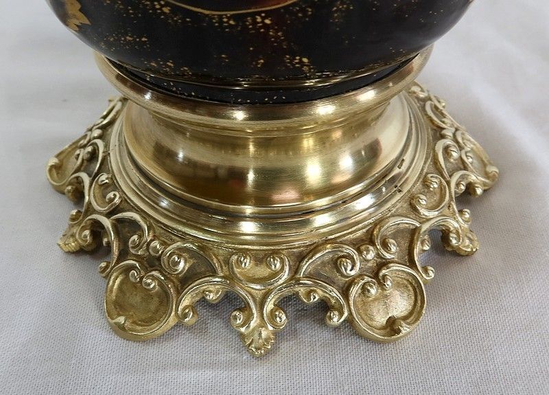 photo for sale Pair Of Earthenware And Bronze Vases, By E. Gilles   2nd Half Of The 19th Century