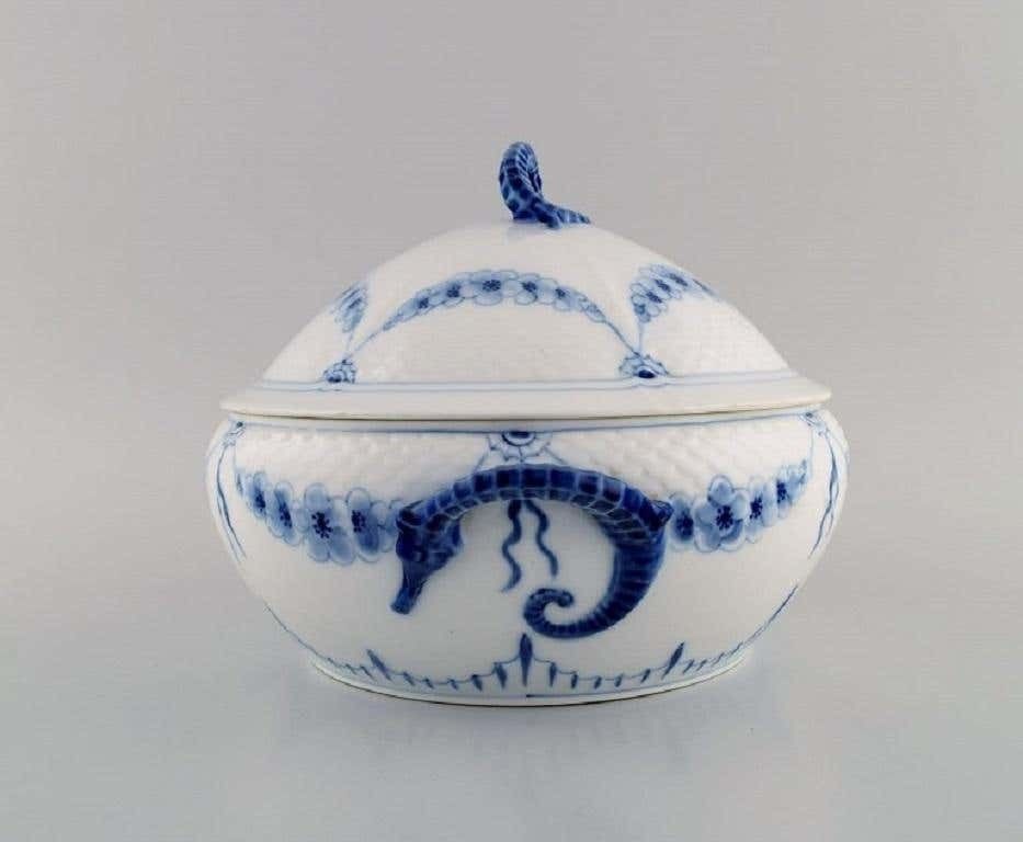 Antique Bing & Grøndahl Lidded Empire Tureen In Hand Painted Porcelain photo for sale