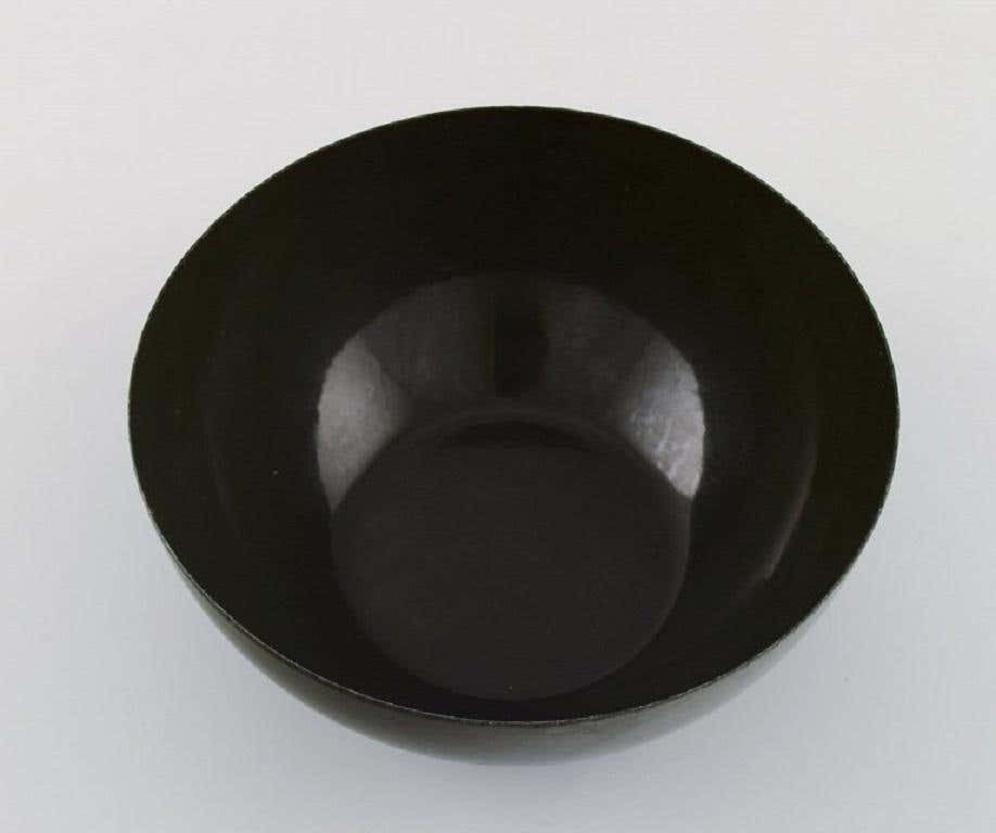 Kaj Franck For Finel, Two Dark Green Bowls In Enamelled Metal photo buy