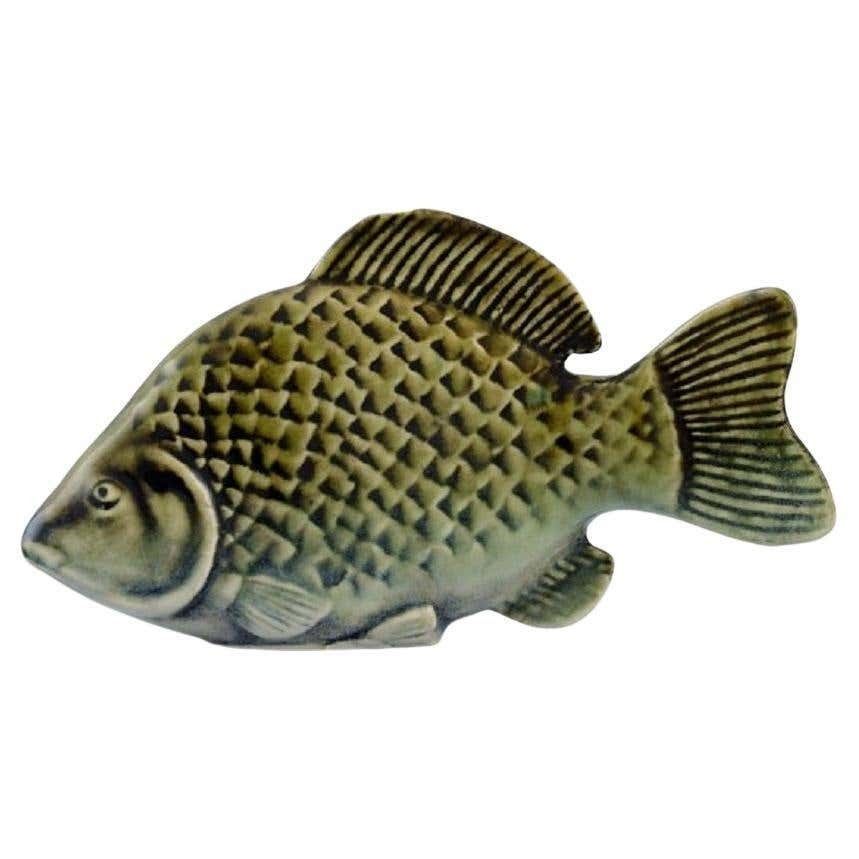 Sven Wejsfelt For Gustavsberg, Unique Stim Fish In Glazed Ceramics
