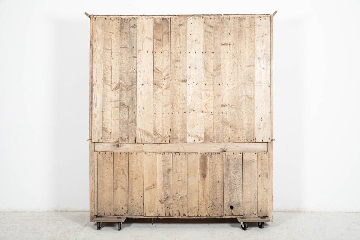 photo buy Large 19thc English Glazed Inverted Breakfront Pine Dresser