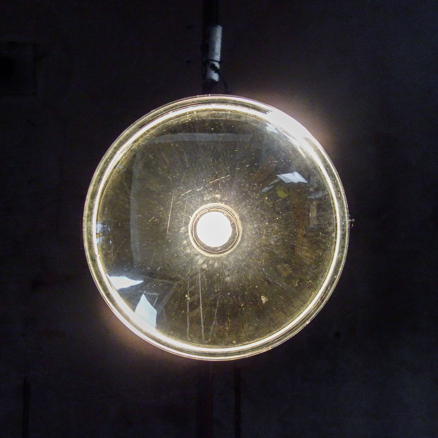 Antique Lamp – Globe Glass Shade & Gold Coloured Fixture – 1920s photo 1250.0