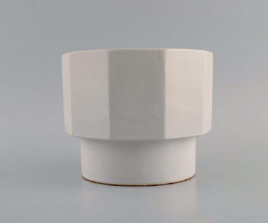 Erix Hennix For Gustavsberg, Three Plantina Flower Pots In Glazed Porcelain photo for sale
