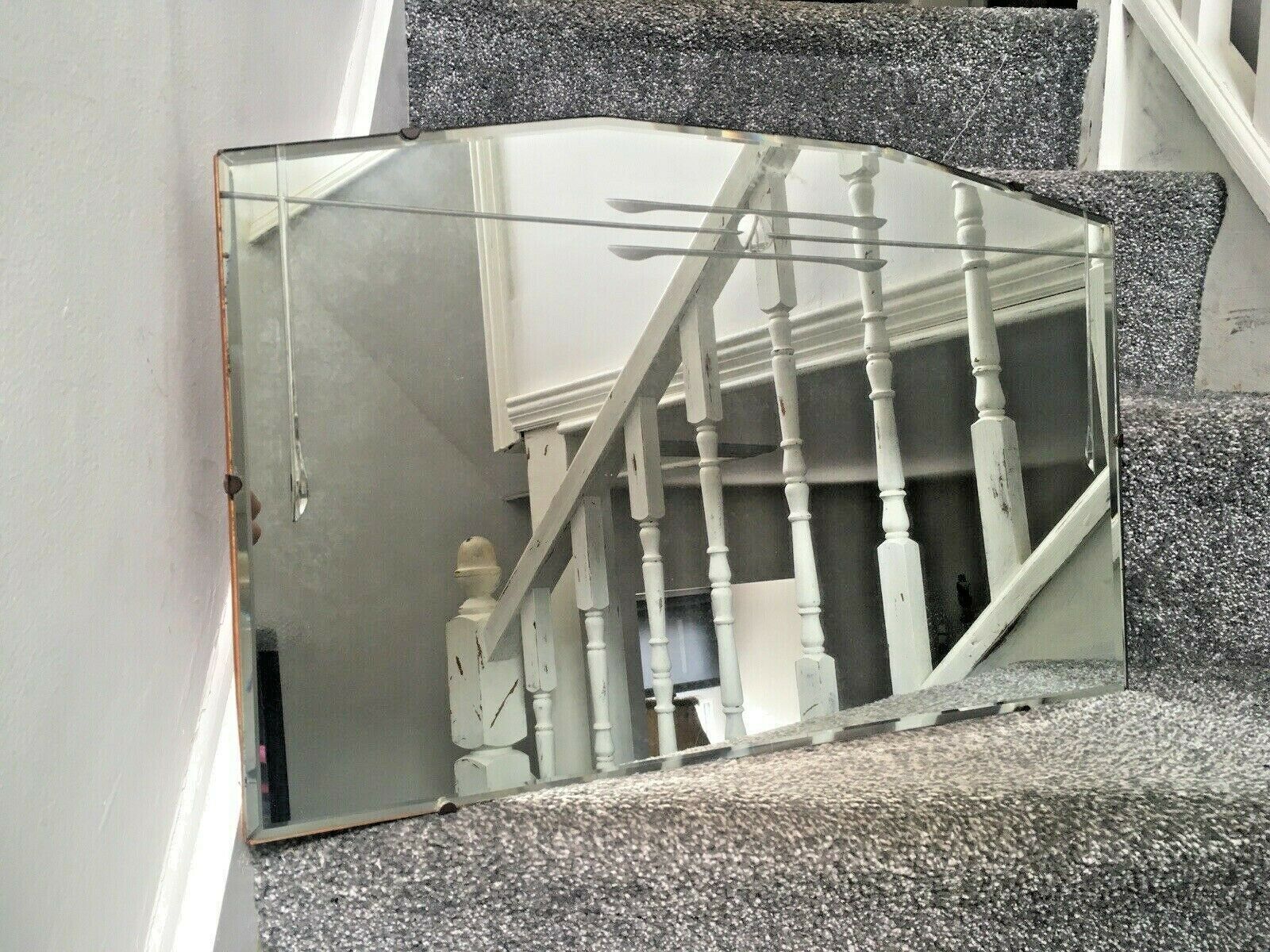 photo furniture Quality Art Deco Nouveau Secessionist Circle Design Bevelled Edge Wall Mirror