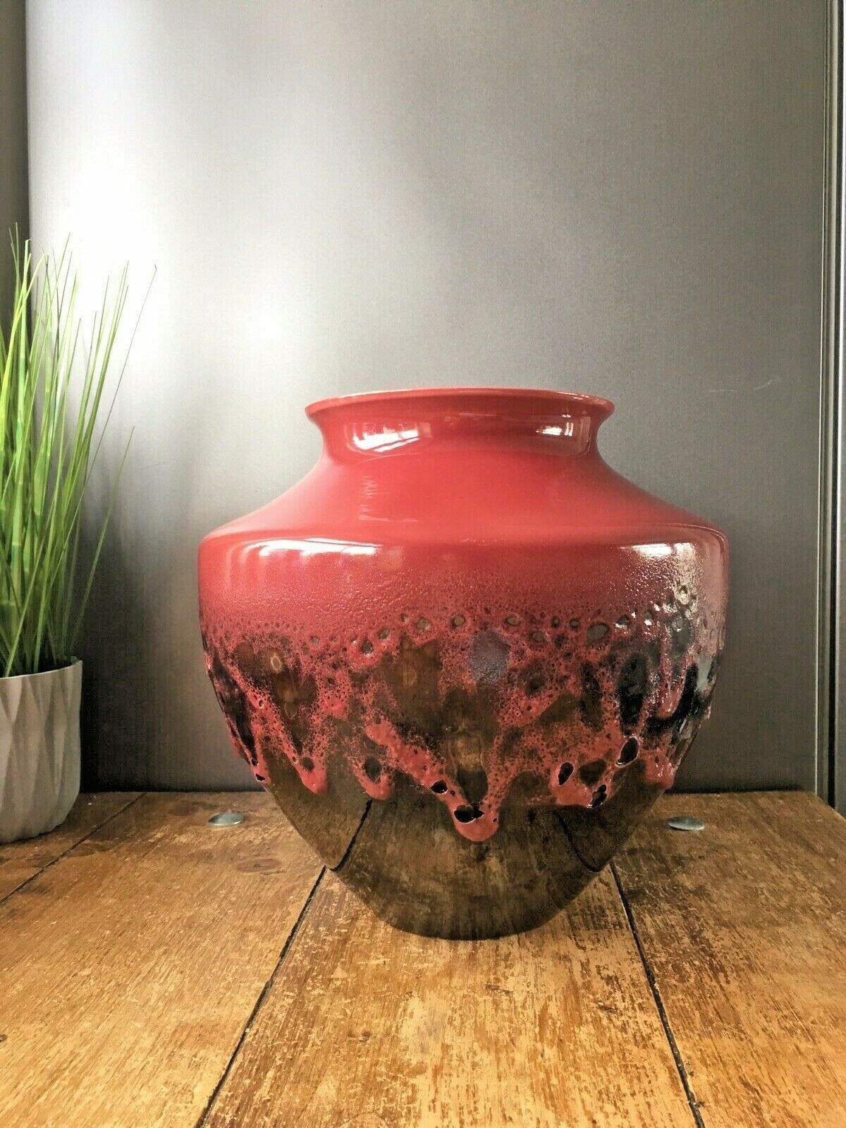 Large Royale Stratford Alchemy Reflective Art Fat Lava Planter Vase Jardiniere photo furniture
