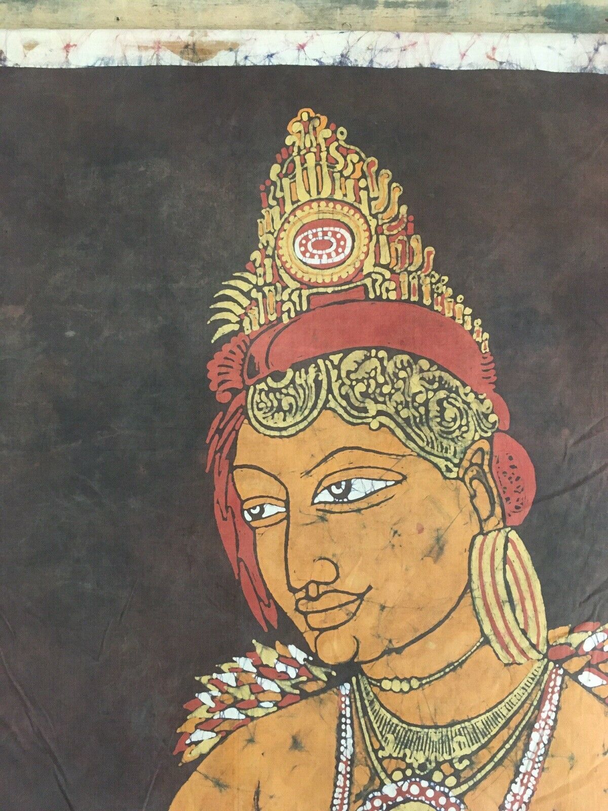 Vintage Decorative Silk Textile Female Buddha Siddhartha Wall Art Hanging Poster photo buy