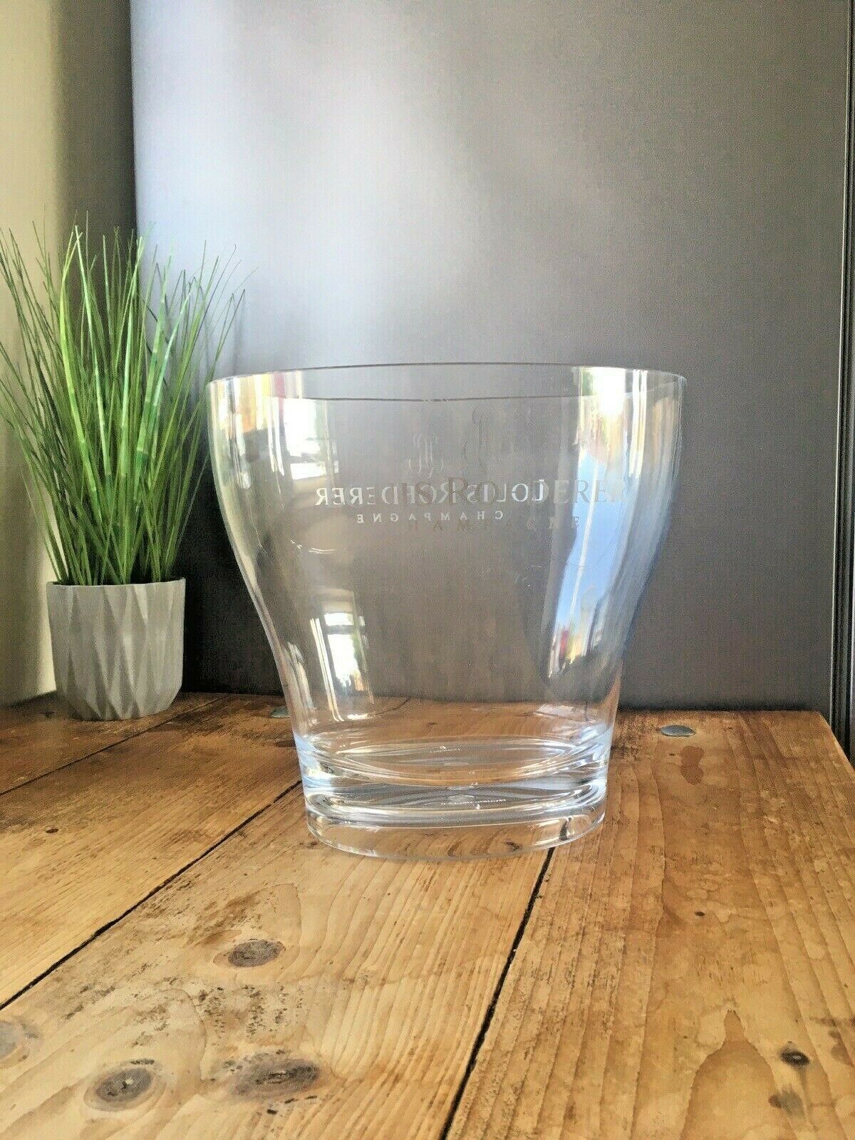 Vintage Louis Roederer Acrylic Champagne Ice Bucket Cocktail Party Bar Display photo vintage