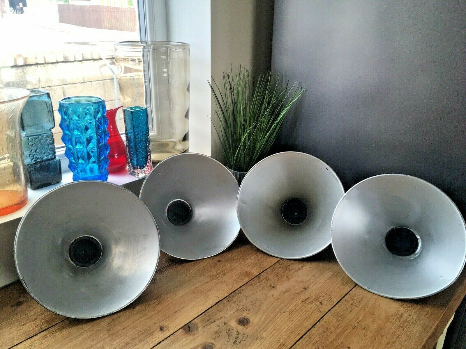 photo for sale Army Green Industrial Aluminium Factory Ceiling Light Lamp Shade Vintage Kitchen