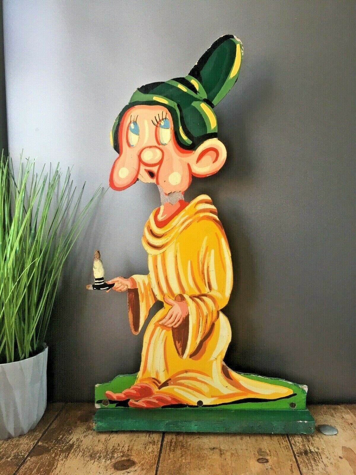 Large Vintage 1970's Snow White & The Seven Dwarfs Wooden Funfair Garden Display photo buy