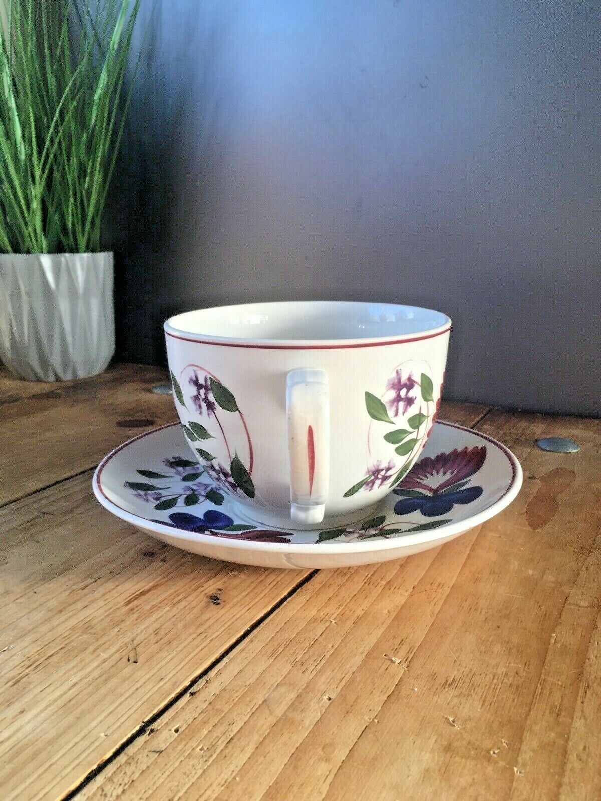 Large Oversize Tg Green Oakville Cabinet Breakfast Cup & Sauer Gaudy Welsh Style photo vinterior