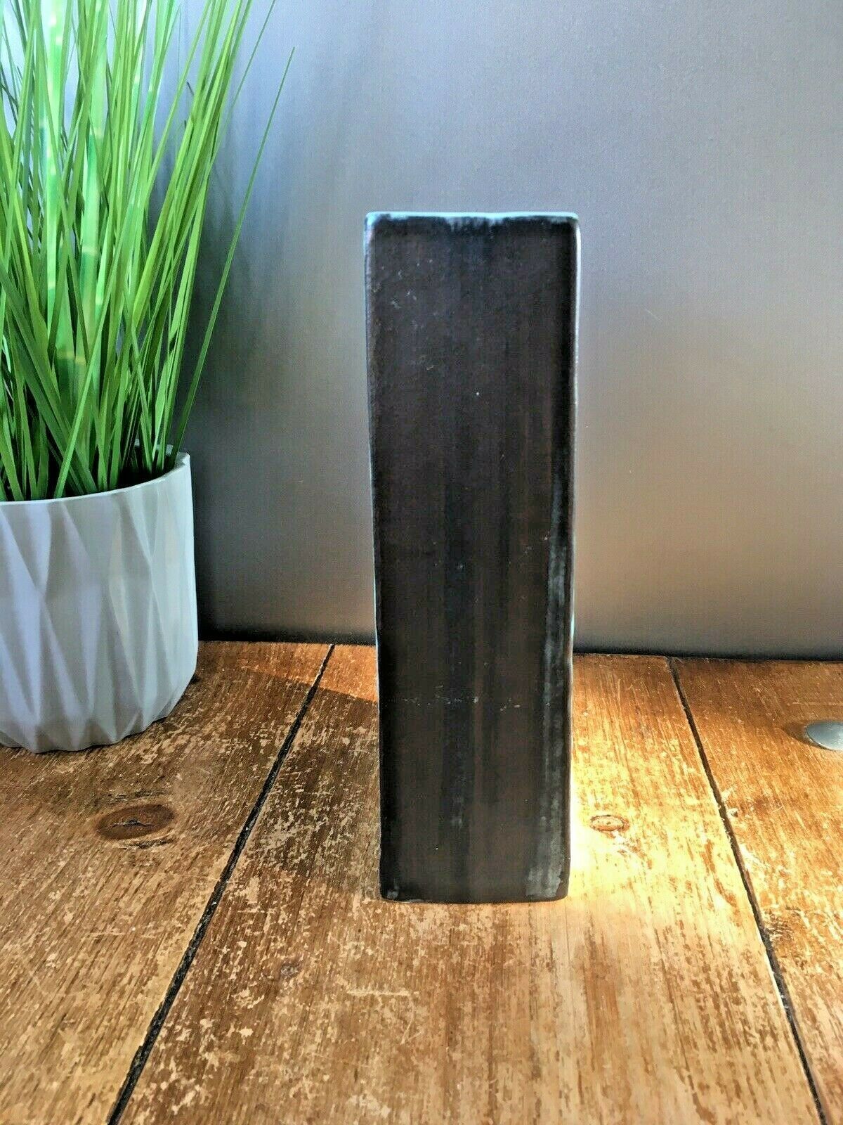 Rare C1973 Tremaen Pottery Abstract Textured Geevor Slab Vase 70's Mid Century photo Home Decor