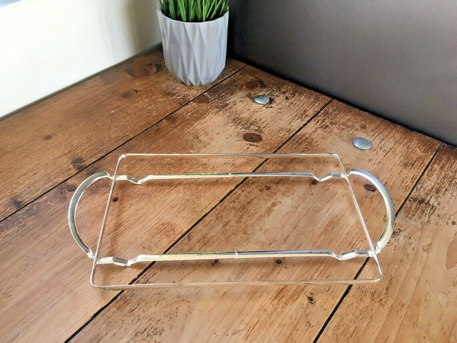 photo for sale Retro Italian Glass & Chrome Centrepiece Party Bowl Nibbles Serving 3 Dish Tray