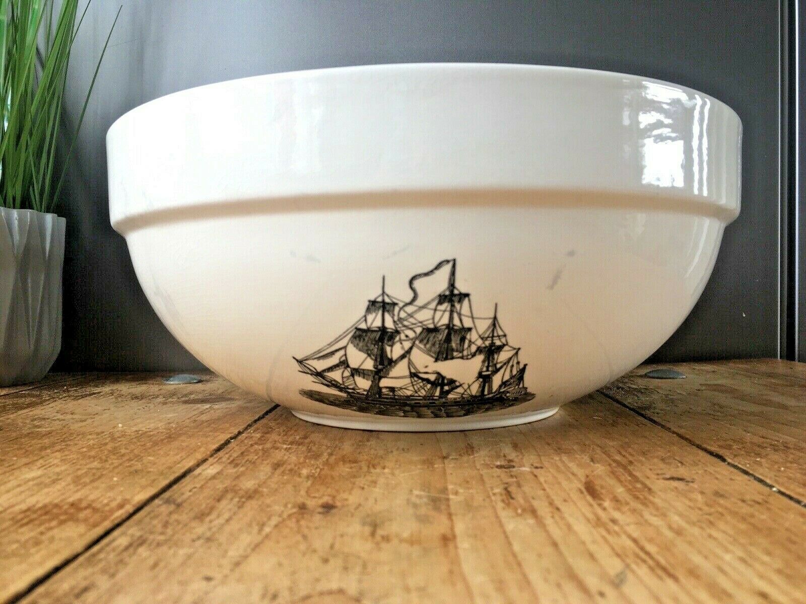 photo for sale Large Portmeirion Pottery Sailing Ships Clipper Boat Fruit Mixing Bowl Caroline