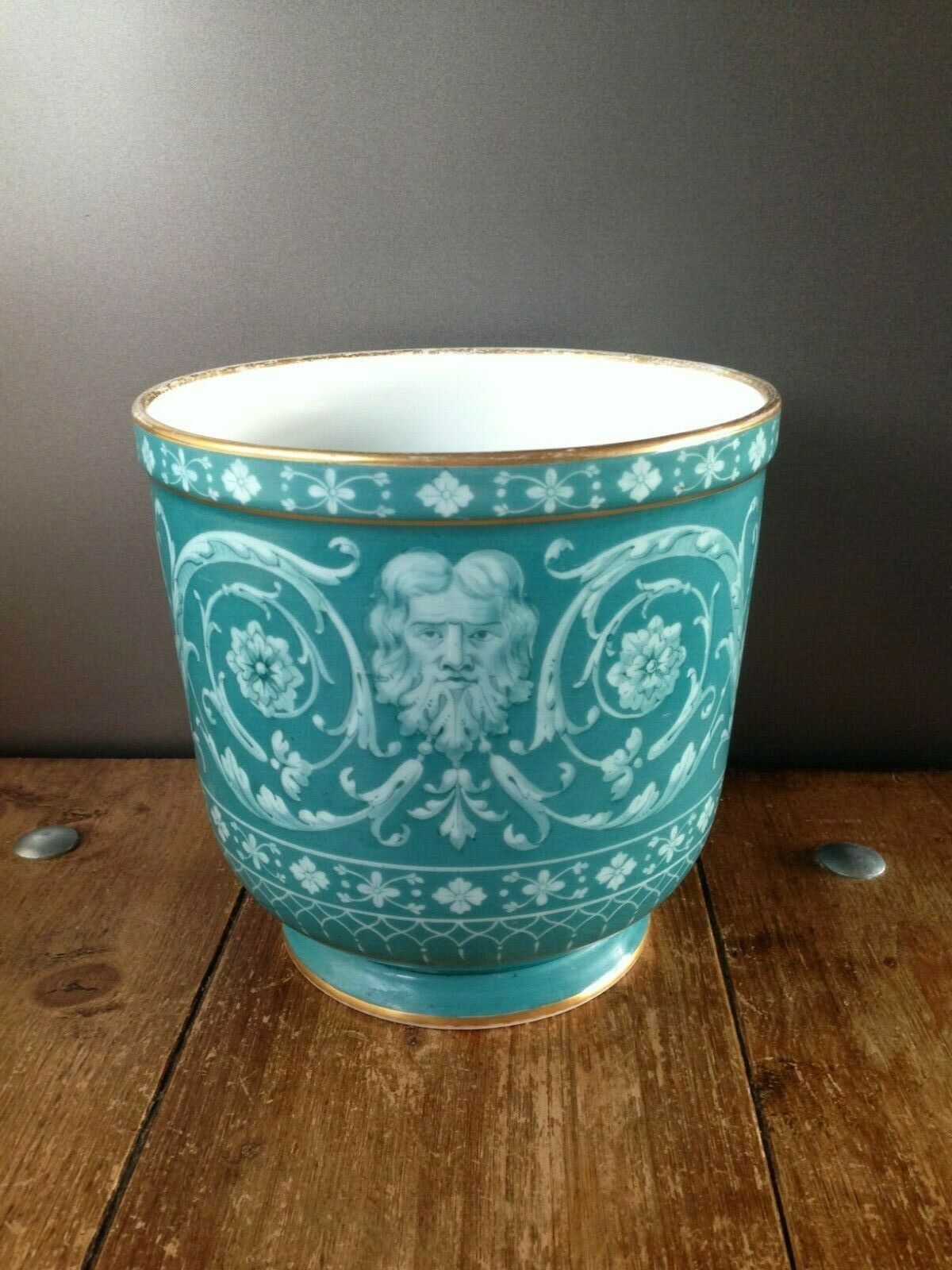 Gorgeous Neoclassical Minton ? Porcelain Plant Pot Planter Jardiniere photo furniture