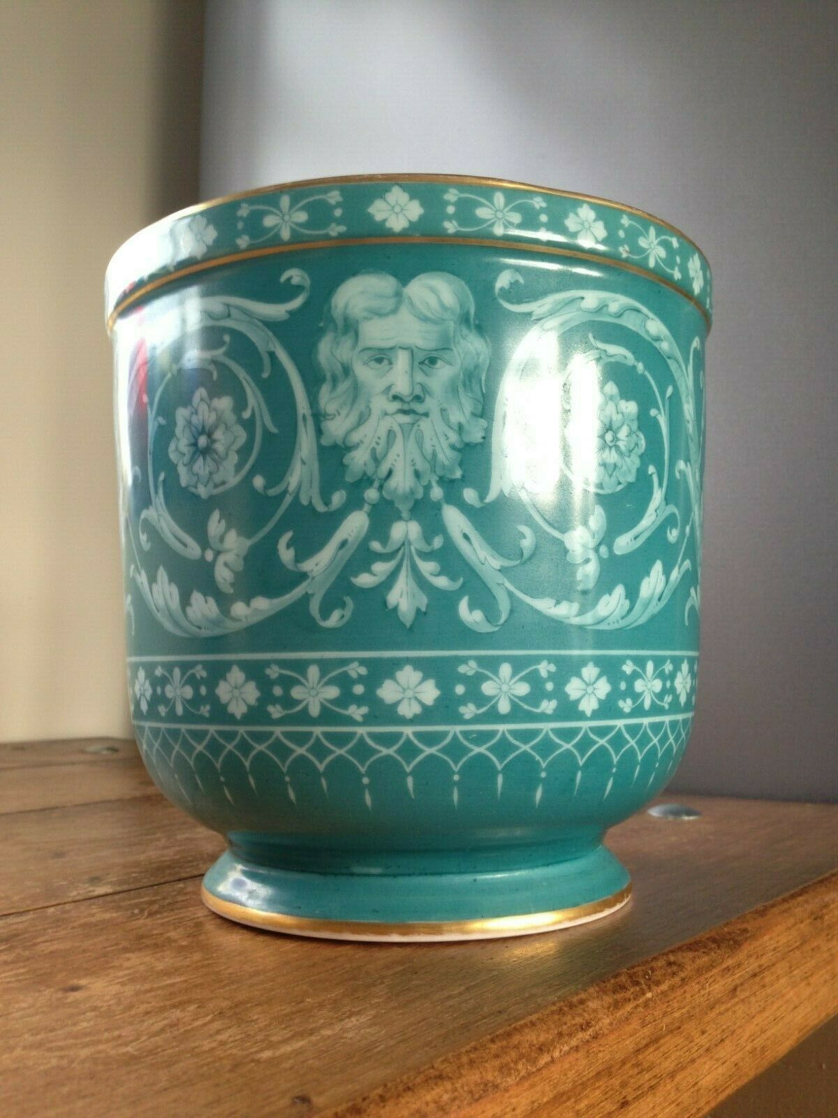 photo for sale Gorgeous Neoclassical Minton ? Porcelain Plant Pot Planter Jardiniere