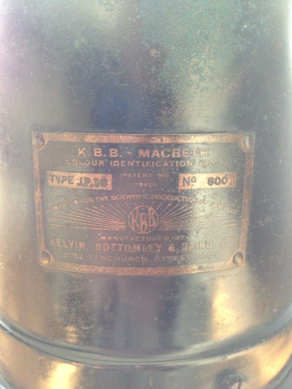 Industrial Enamel Kelvin Bottomley Baird Ltd Macbeth Ceiling Light Shade & Bulb photo furniture