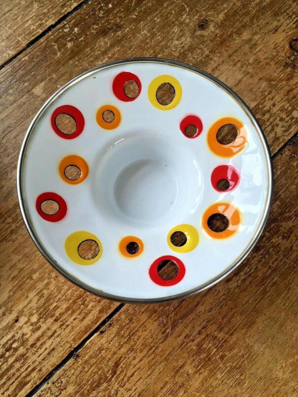 Pair Of 1980's Ikea Multicoloured Enamel Tea Light Candle Holders Space Age Ufo photo buy