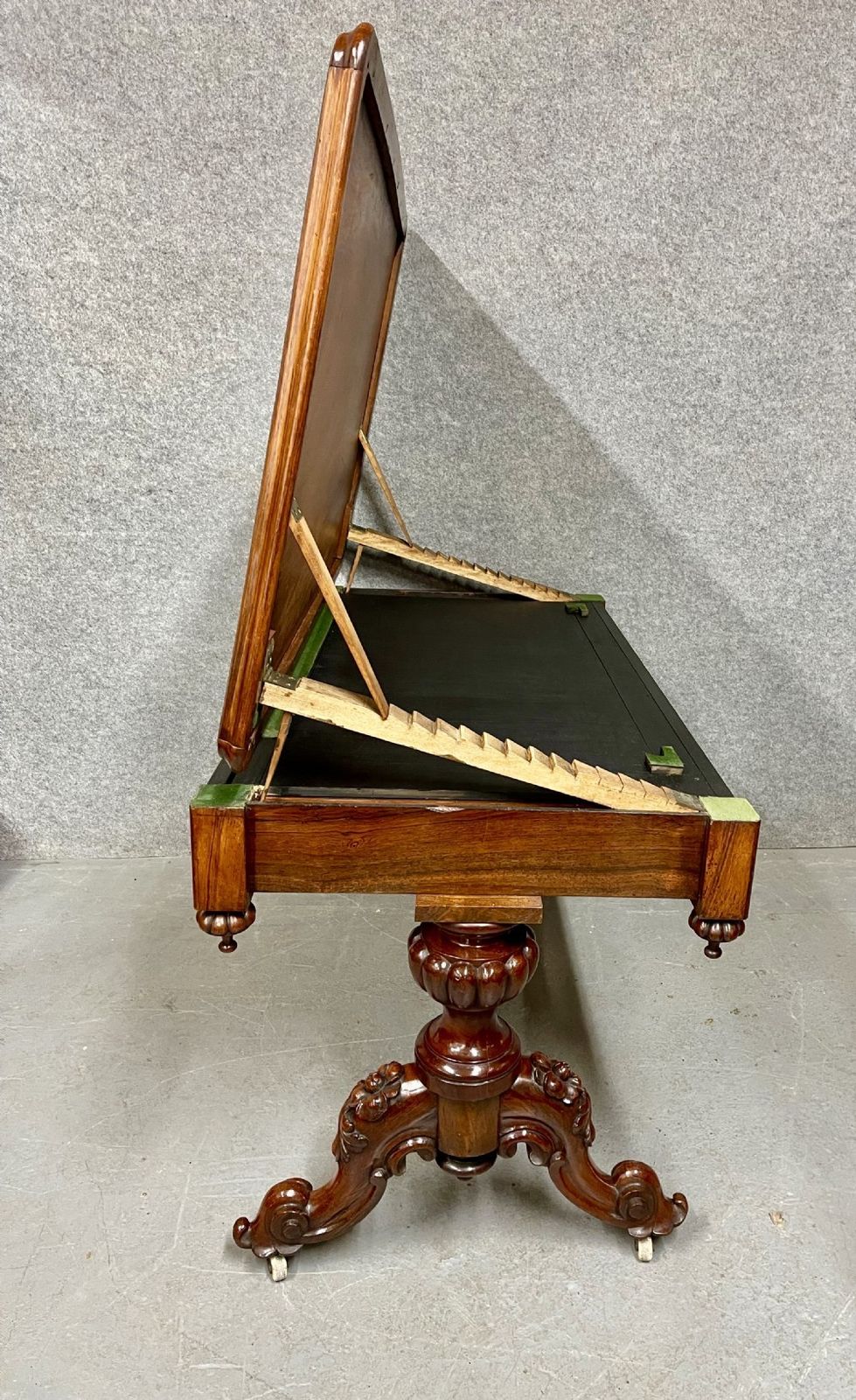 Unusual Antique Rosewood Library Architects Desk photo for sale