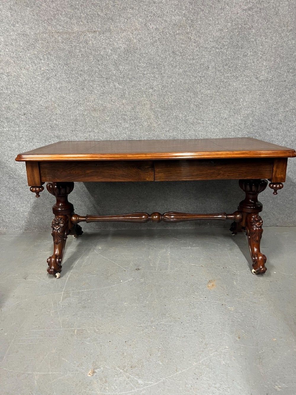 photo for sale Unusual Antique Rosewood Library Architects Desk