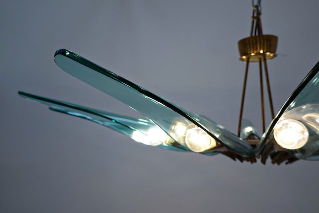 1950's Italian Dahlia Chandelier "Mod. 1563a" By Max Ingrand For Fontana Arte photo buy