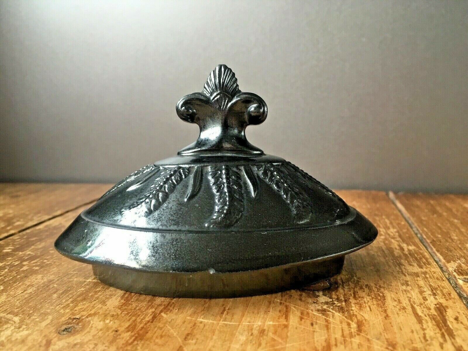 photo for sale Rare Early 19th Century Black Basalt Neoclassical Leaves Teapot Castleford Style