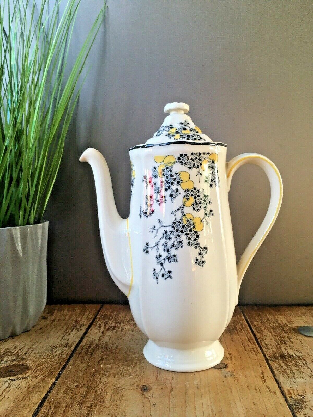 Rare Art Deco Royal Doulton Carnival Pattern Floral Coffee Pot