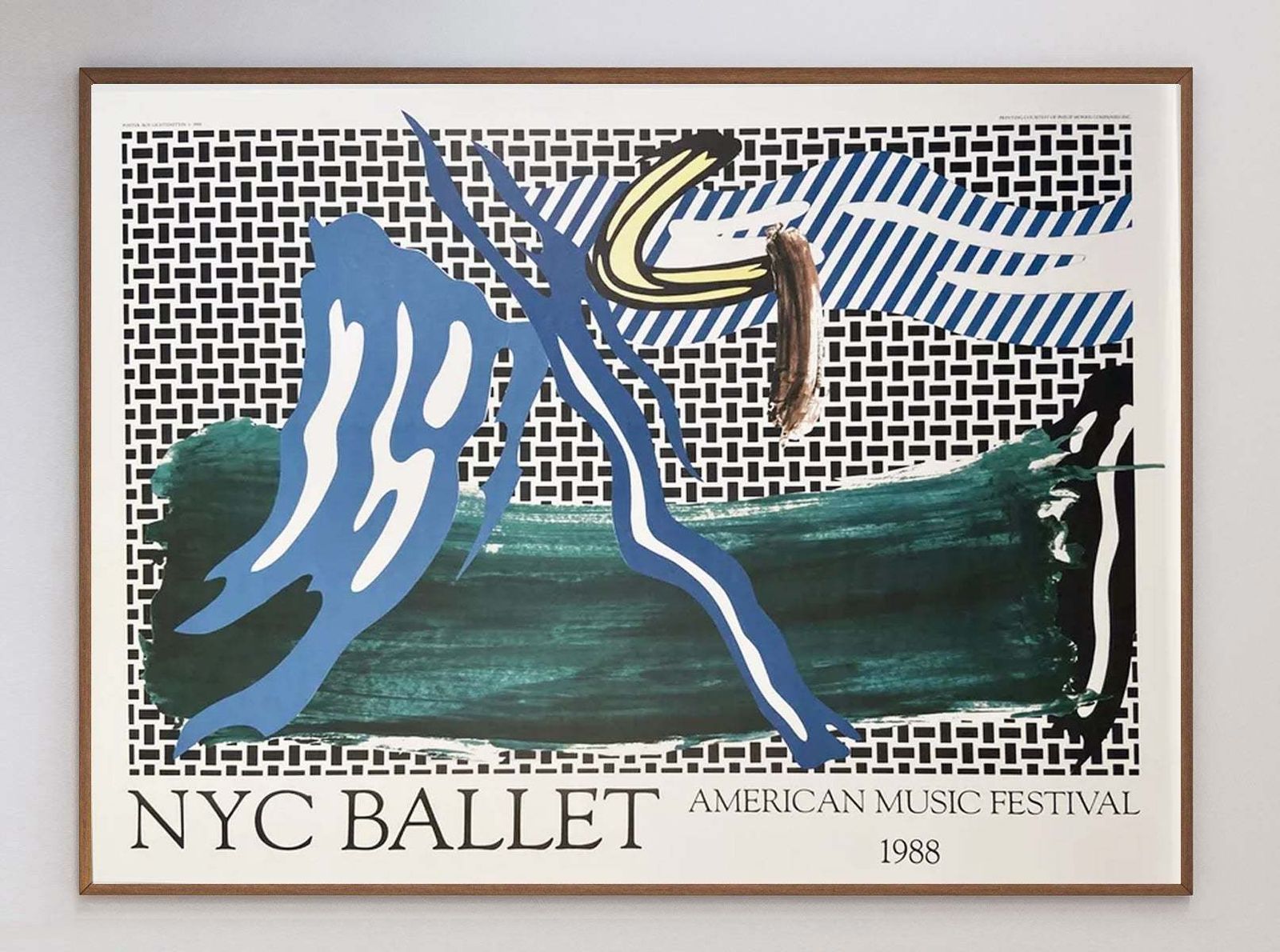Roy Lichtenstein   American Music Festival   New York City Ballet, Original Vintage Poster photo 683.0