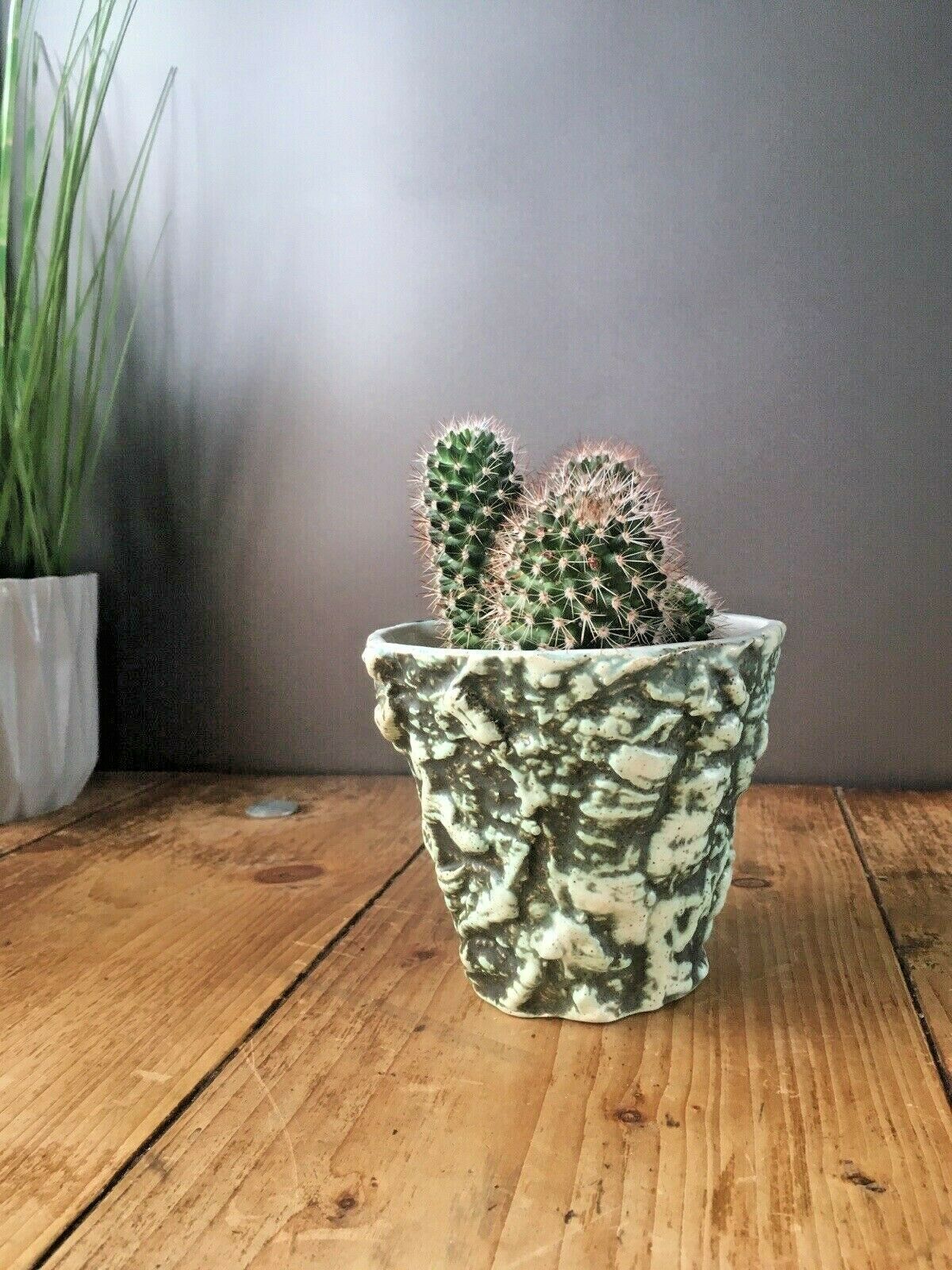 1960's Kroon L'ancora Kroonenberg Dutch Fat Lava Pottery Planter Plant Pot Mcm photo furniture