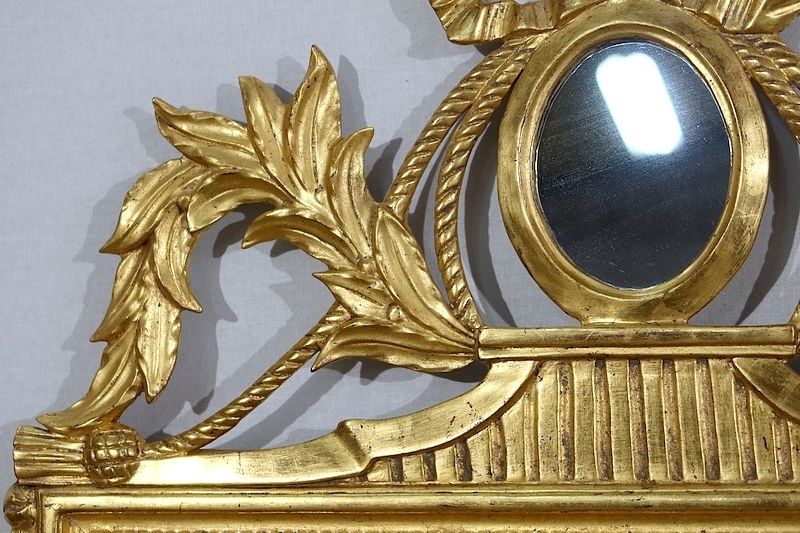 Golden Wood Mirror, Louis XVI Style, Early 20th Century photo 1297.8