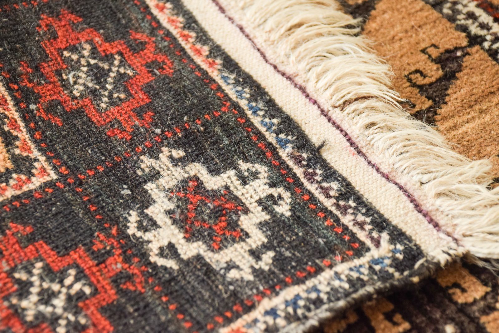 Textiel Interessant Handgeweven Afghaans Tapijt photo