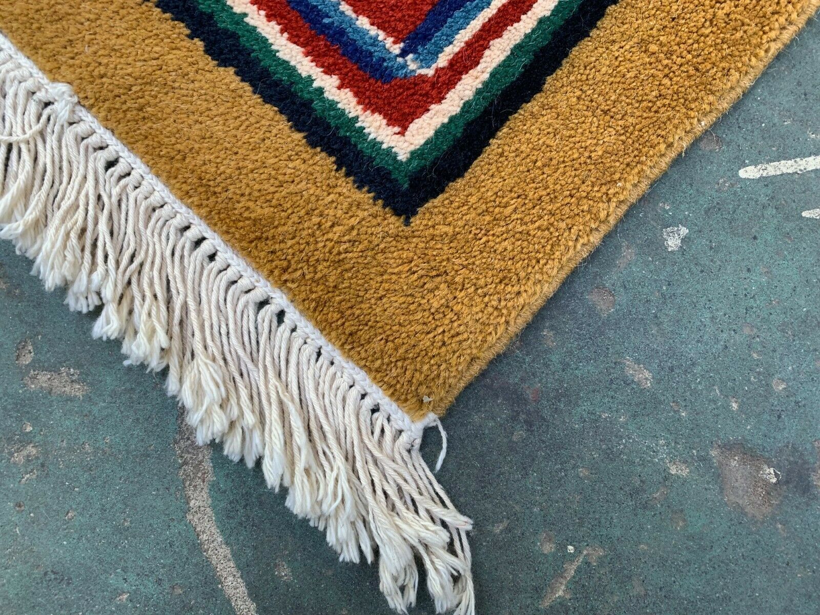 Rare Mongolian Rug 200x105 Cm, Vintage Old Tribal photo 395.0
