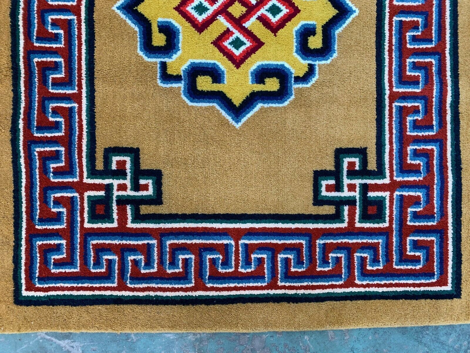 Rare Mongolian Rug 200x105 Cm, Vintage Old Tribal photo vinterior