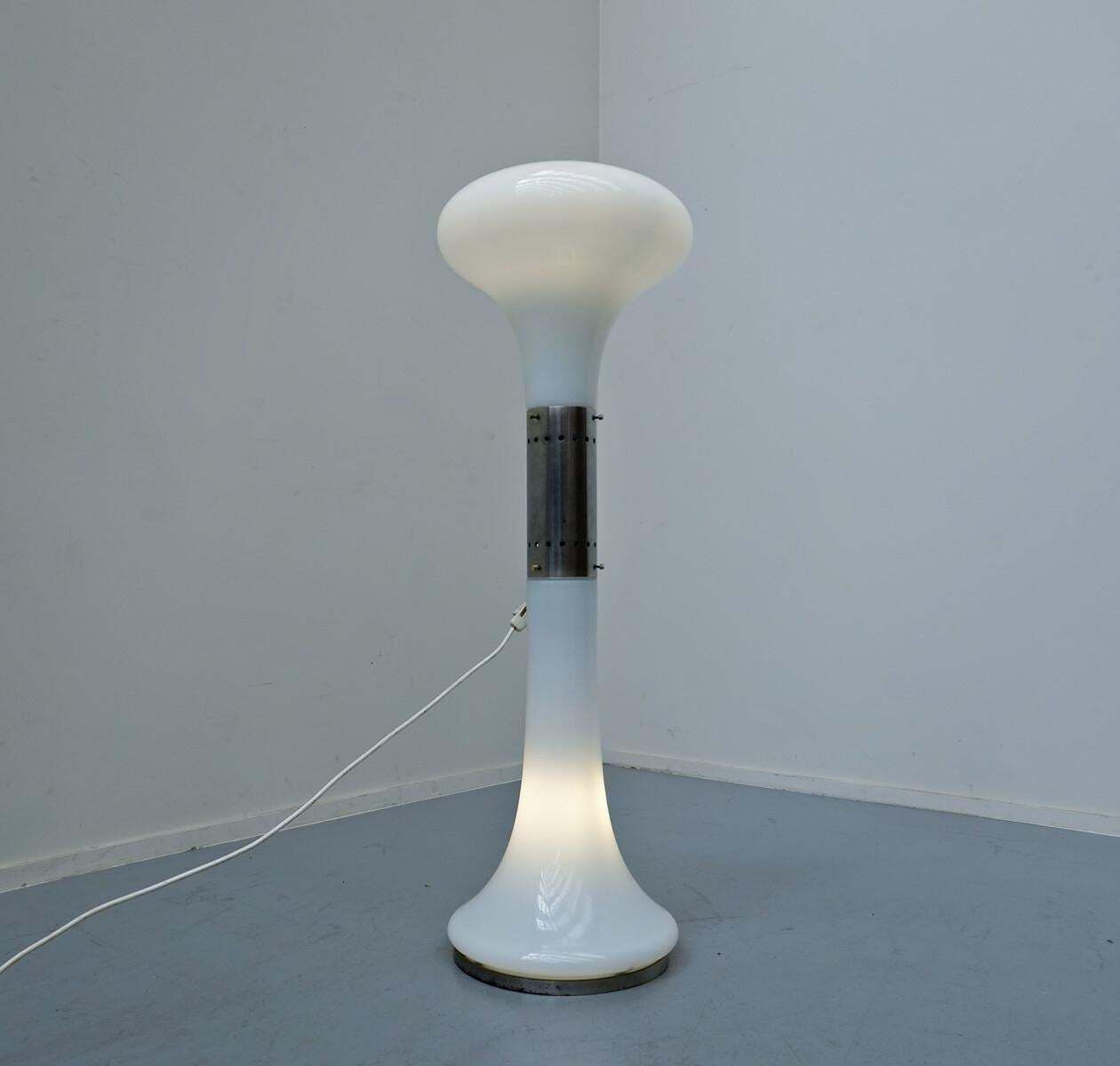 Mid Century Modern Floor Lamp Model 'Soffiato' By Carlo Nason For Mazzega, 1960s photo Lighting