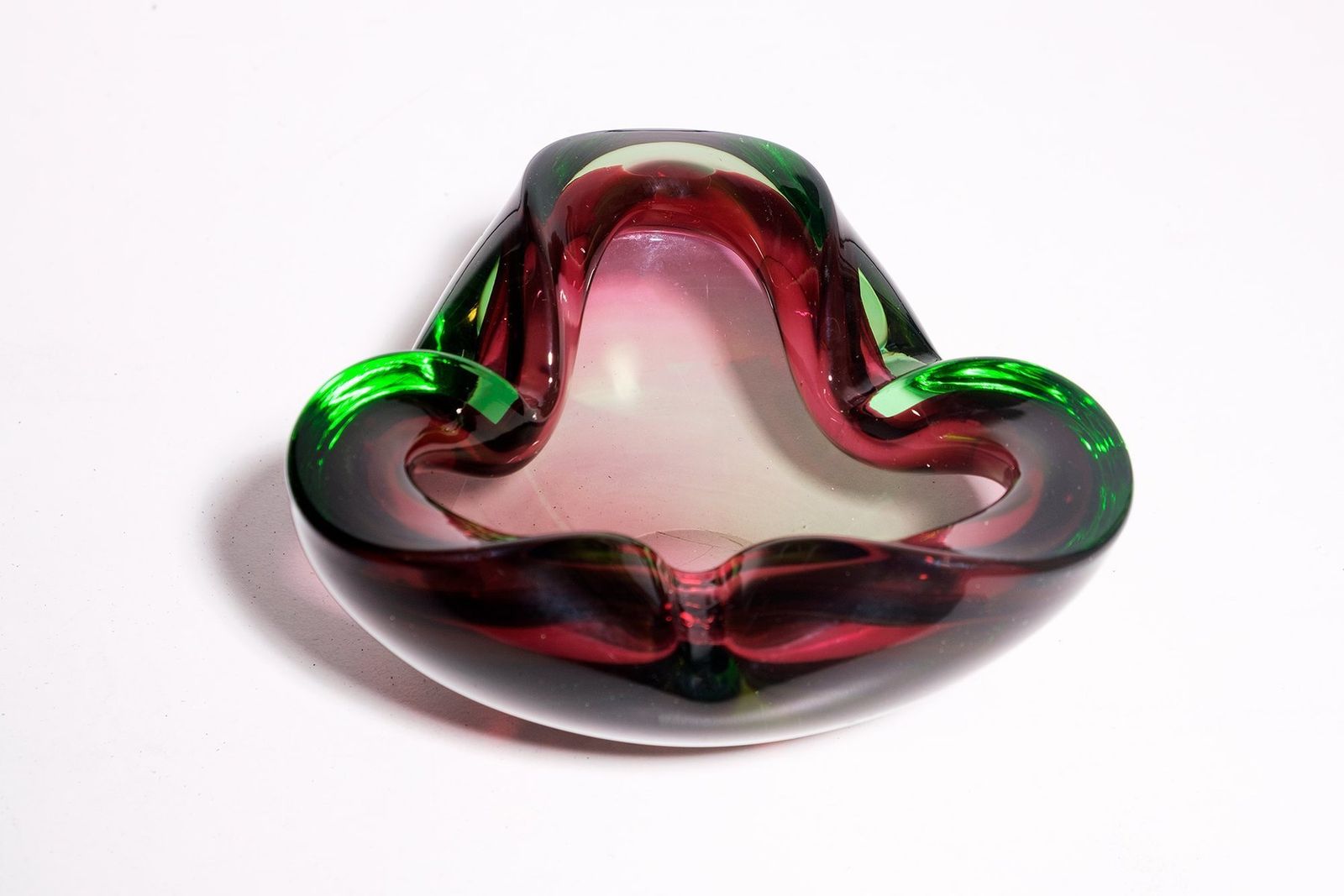 Italian Sommerso Bowl In Murano Glass By Flavio Poli For Seguso, Italy photo for sale