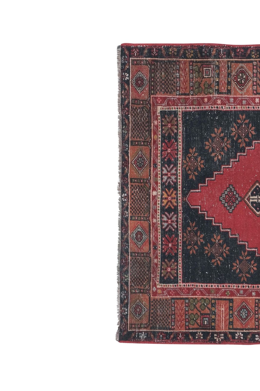 1970s Vintage Oushak Anatolian Red Rug photo 560.0