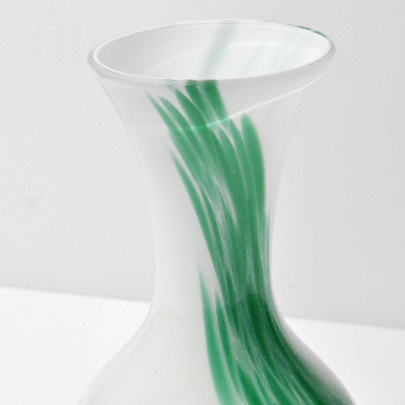 1970s Modern Glass, Vase, Designed By C. Moretti, Empoli Opaline Florence, Italy photo 140.0