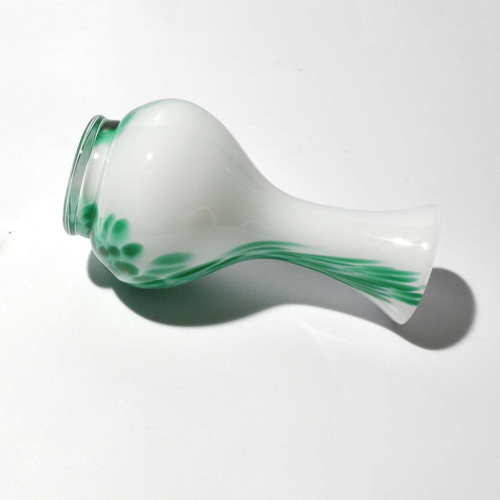 1970s Modern Glass, Vase, Designed By C. Moretti, Empoli Opaline Florence, Italy photo buy