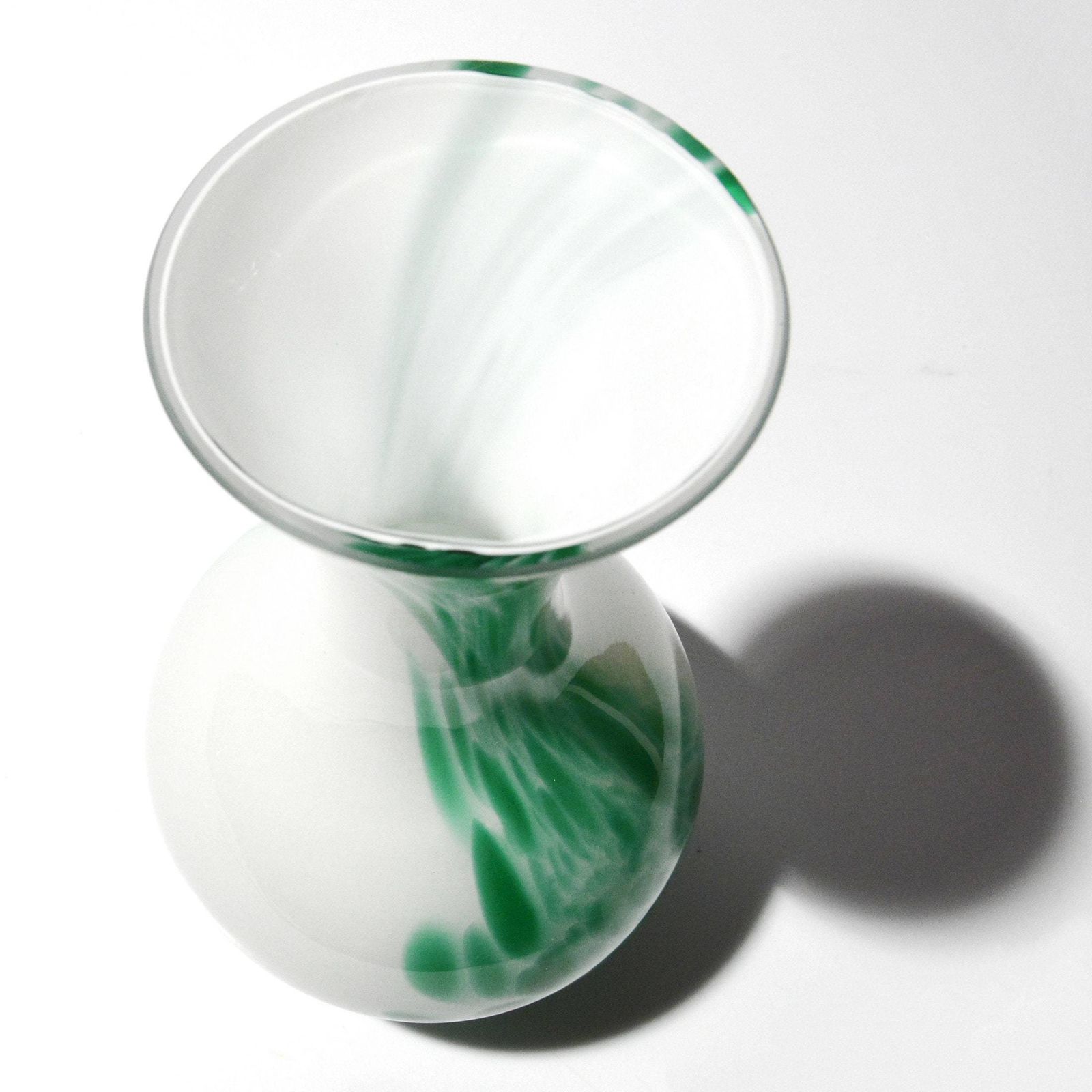 photo for sale 1970s Modern Glass, Vase, Designed By C. Moretti, Empoli Opaline Florence, Italy