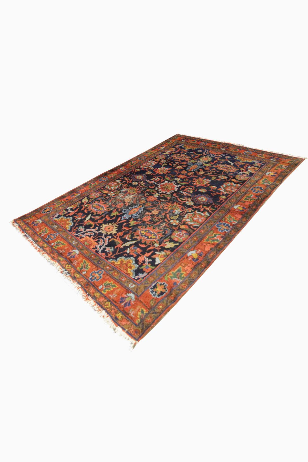 Vintage Floral Area Rug Handmade Oriental Wool Living Room Rug photo for sale