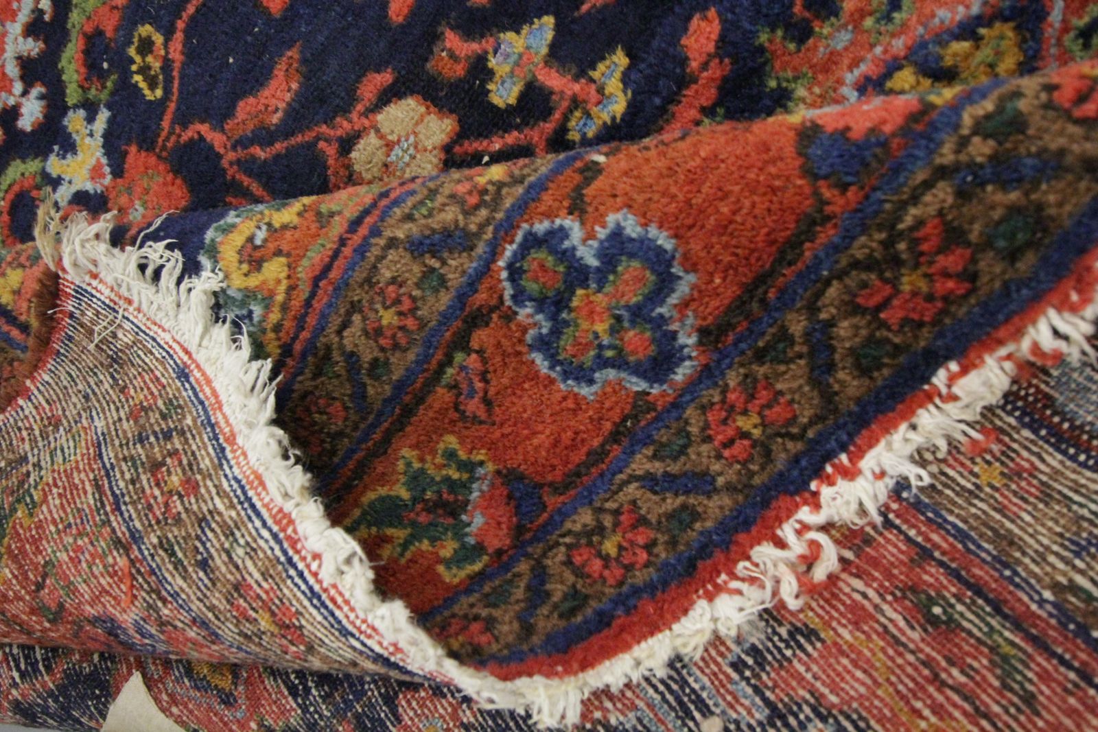 Textiles Vintage Floral Area Rug Handmade Oriental Wool Living Room Rug photo